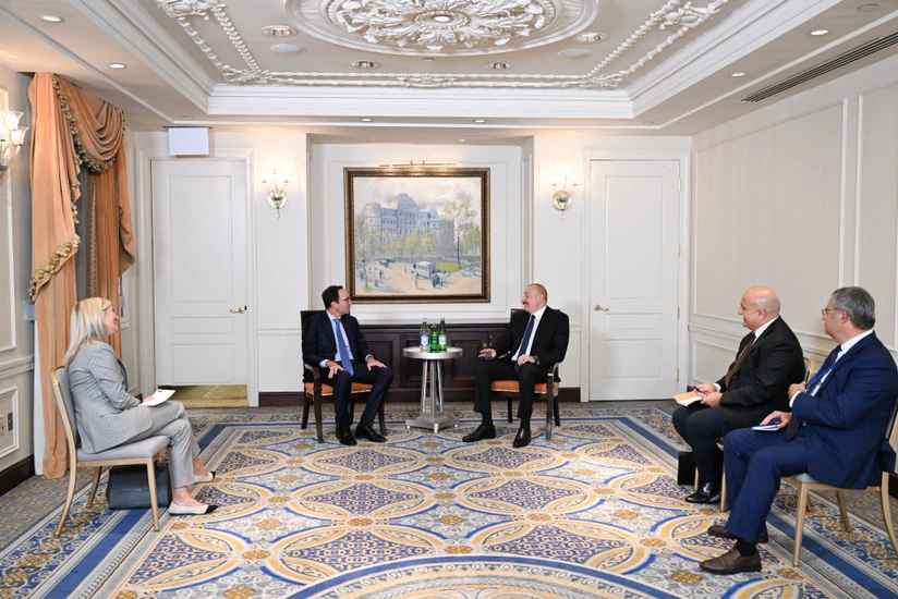 Президент Ильхам Алиев встретился в Нью-Йорке с президентом компании Blackstone