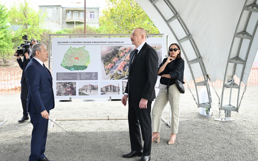 Şuşada inşa ediləcək dördüncü yaşayış kompleksinin təməli qoyulub