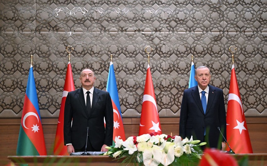 İlham Əliyev və Rəcəb Tayyib Ərdoğan İğdır-Naxçıvan qaz kəmərinin açılış mərasimində iştirak edirlər