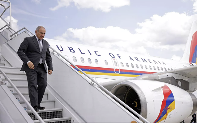 Paşinyanın təyyarəsi ilk dəfə Azərbaycanın hava məkanından keçib