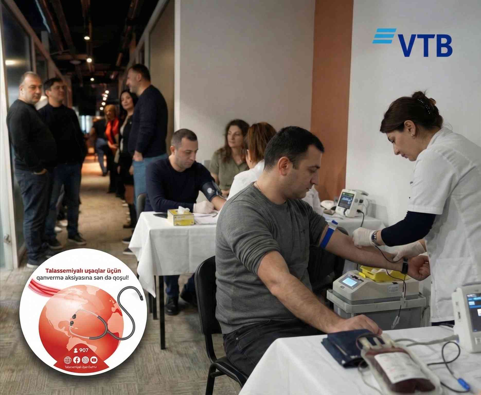 VTB (Azərbaycan) baş ofisində "Talassemiyasız Həyat" Fonduna dəstək məqsədilə qanvermə aksiyası keçirdi